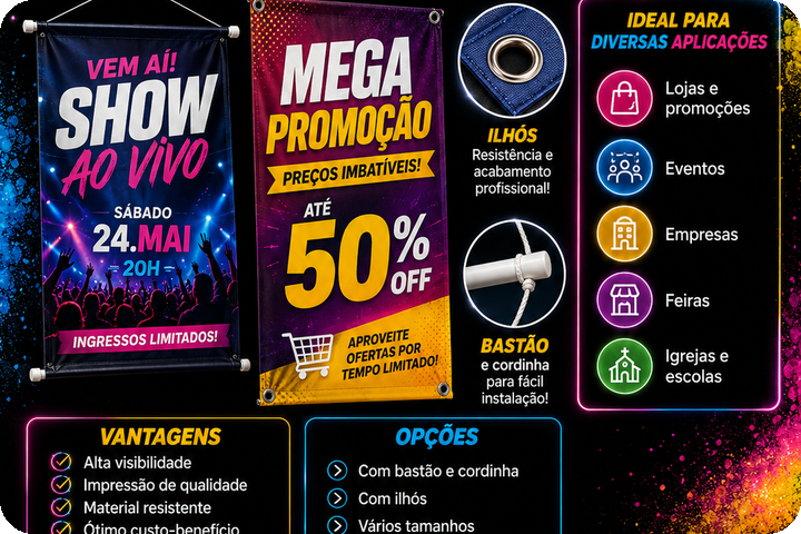 Banners e Faixas - Gráfica Rápida Jaú