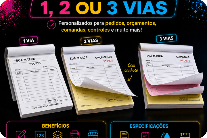 Blocos e Talões - Gráfica Rápida Jaú