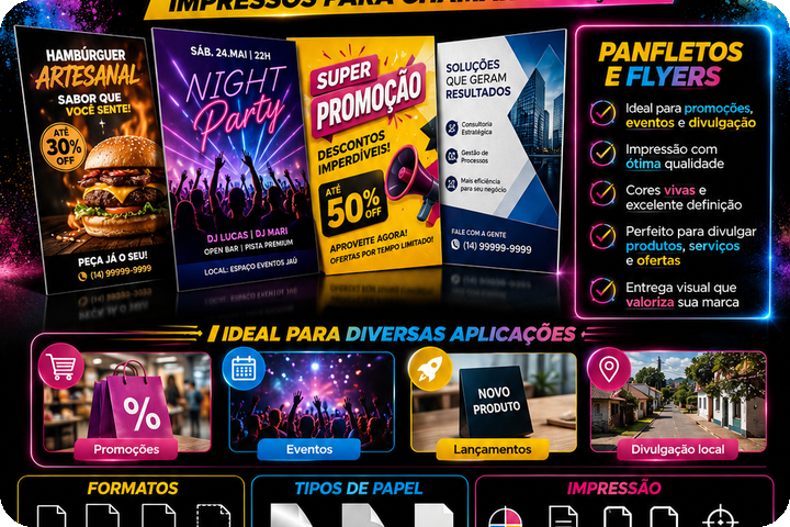 Panfletos / Flyers - Gráfica Rápida Jaú
