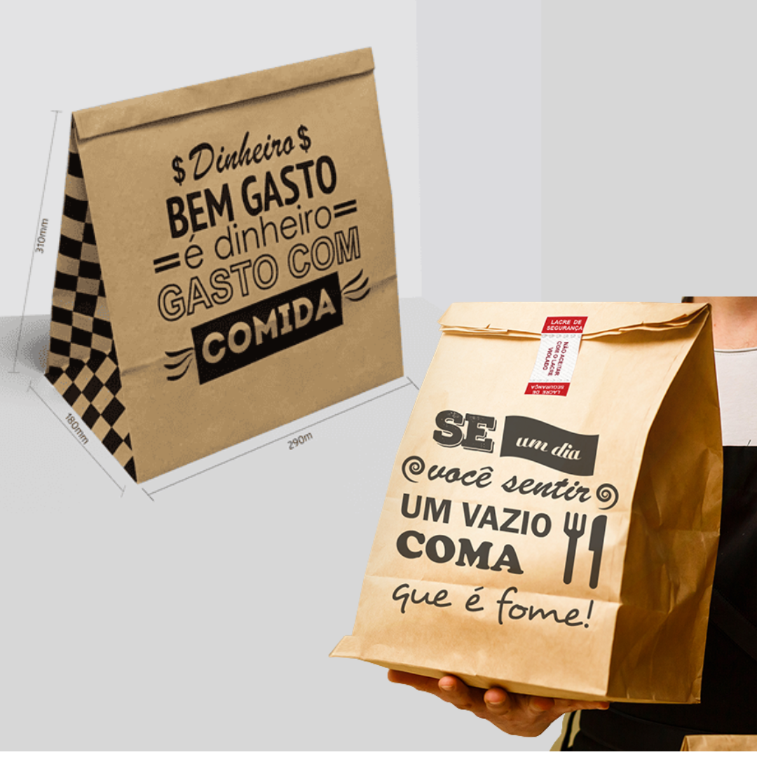 Saco Kraft para Delivery- Gráfica Rápida Jaú